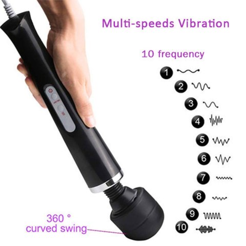 Masażer Różdżka Stymulator 10 Trybów Wibracji Biały Magic Massager Wand