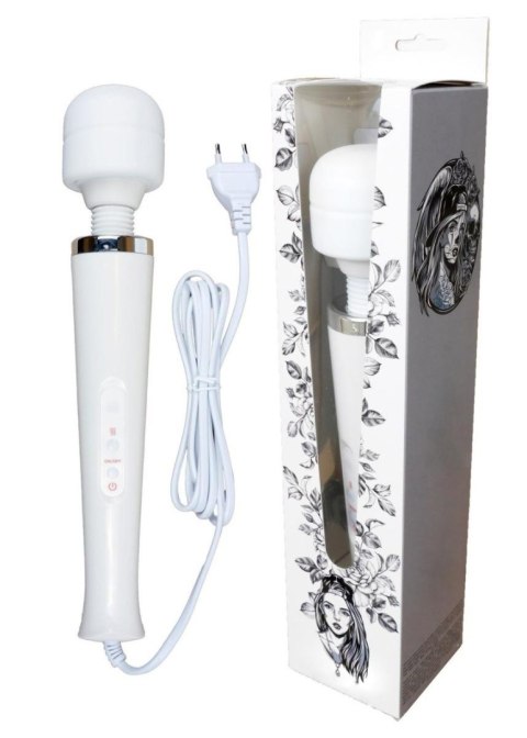 Masażer Różdżka Stymulator 10 Trybów Wibracji Biały Magic Massager Wand