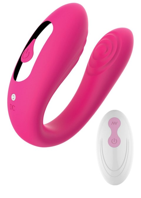 Wibrator dla par różowy na pilota Dual Massager