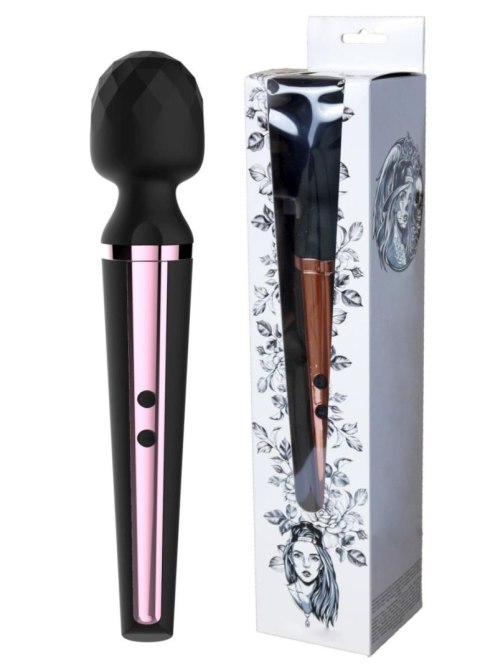 Masażer Różdżka 10 Trybów Wibracji Czarny Genius USB