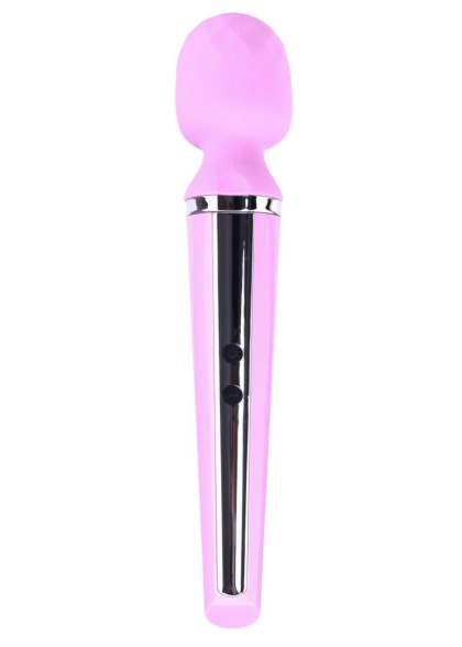Masażer Różdżka 10 Trybów Wibracji Różowy Genius USB