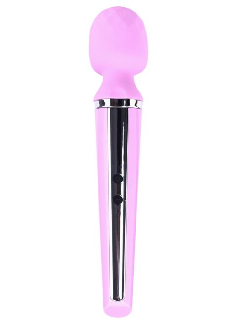 Masażer Różdżka 10 Trybów Wibracji Różowy Genius USB