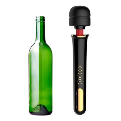 Masażer Różdżka 10 Trybów Wibracji Czarny Super Powerful USB