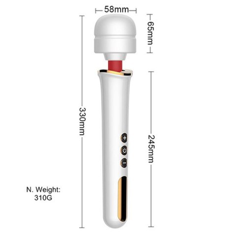 Masażer Różdżka 10 Trybów Wibracji Czarny Super Powerful USB