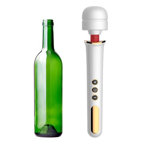 Masażer Różdżka Stymulator 10 Trybów Wibracji Biały Super Powerful USB