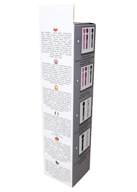Masażer Różdżka Stymulator 10 Trybów Wibracji Biały Super Powerful USB