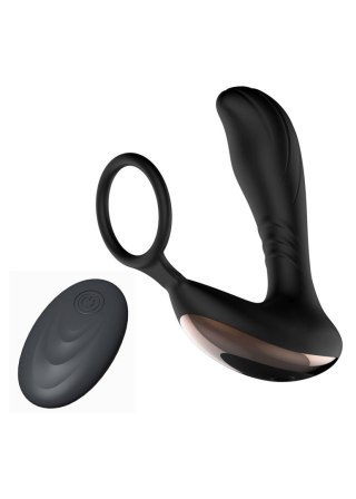 Masażer prostaty wibrujący z pierścieniem czarny USB 10 funkcji Boys of Toys Sp. z o.o.
