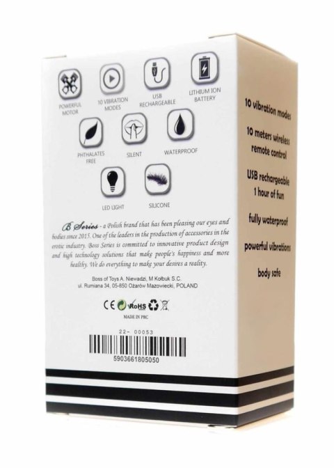 Wibrujący Korek Analny USB Ładowany 10 Trybów Srebrny
