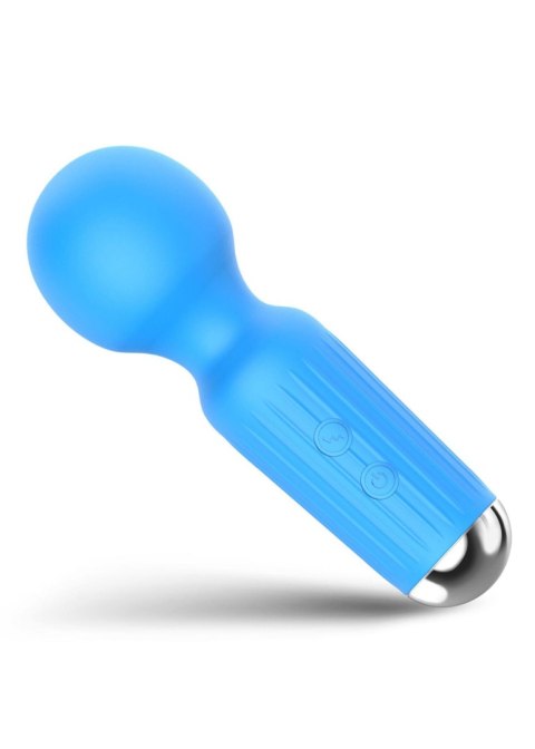 Mini Masażer Wibracyjny USB Ładowany 20 Trybów Niebieski