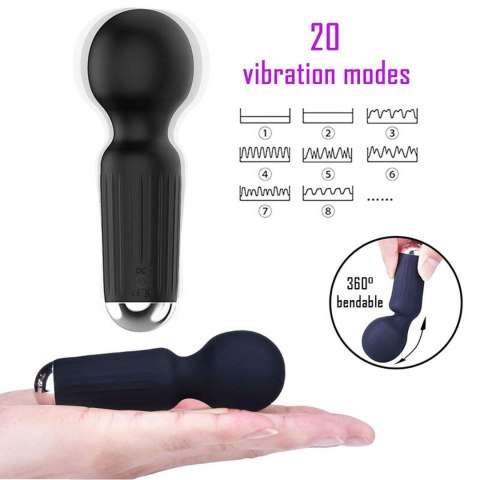 Mini Masażer Wibracyjny USB Ładowany 20 Trybów Niebieski