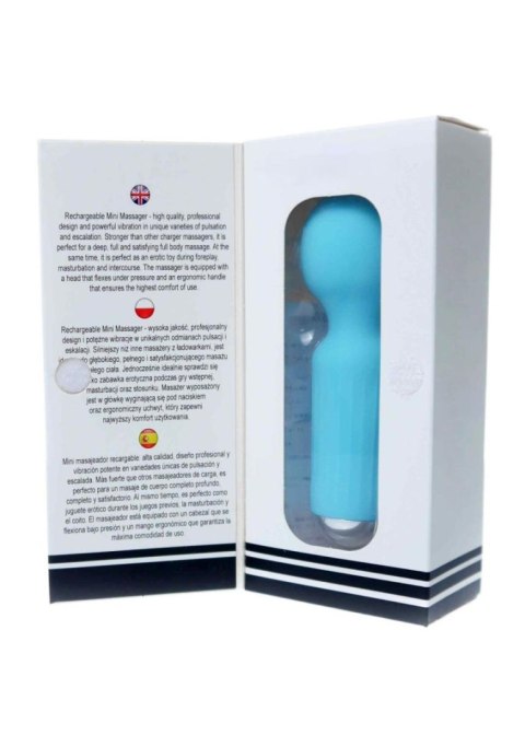 Mini Masażer Wibracyjny USB Ładowany 20 Trybów Niebieski