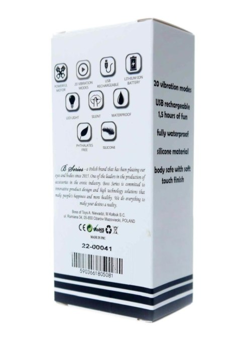Mini Masażer Wibracyjny USB Ładowany 20 Trybów Niebieski