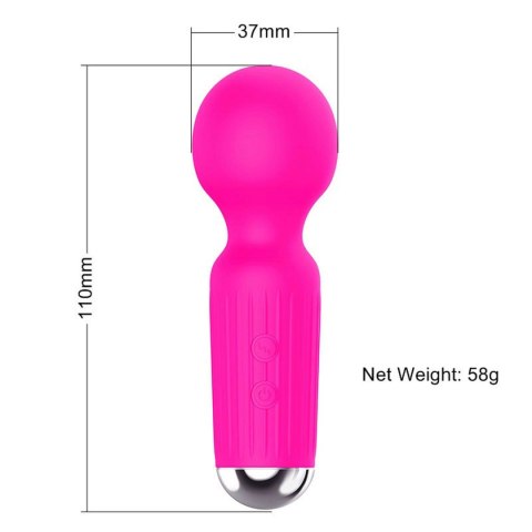 Mini Masażer Wibracyjny USB Ładowany 20 Trybów Różowy
