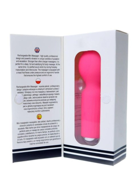 Mini Masażer Wibracyjny USB Ładowany 20 Trybów Różowy