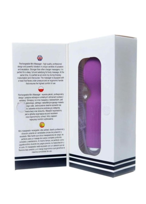 Mini Masażer Wibracyjny USB Ładowany 20 Trybów Fioletowy
