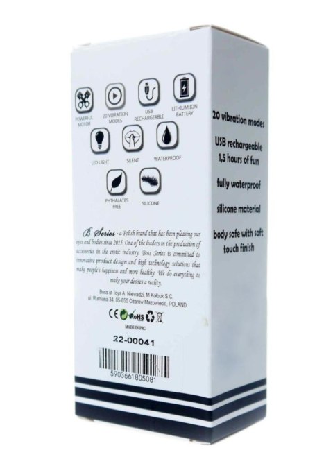 Mini Masażer Wibracyjny USB Ładowany 20 Trybów Fioletowy