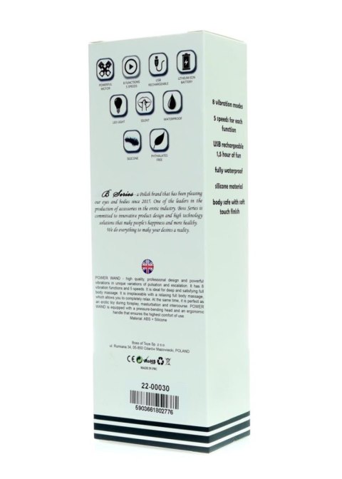 Masażer Wibracyjny Power Wand USB Ładowany Czarny
