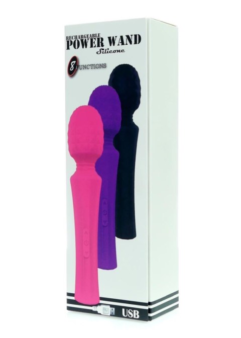 Masażer Wibracyjny Power Wand USB Ładowany Fioletowy