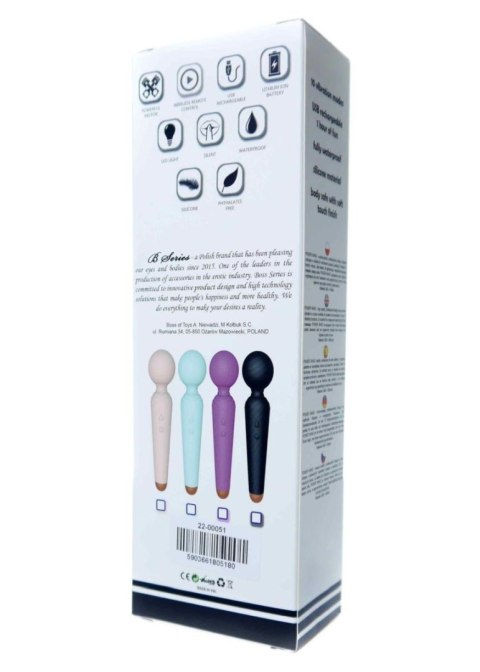 Masażer Wibracyjny Power Wand USB Ładowany 10 Trybów Niebieski