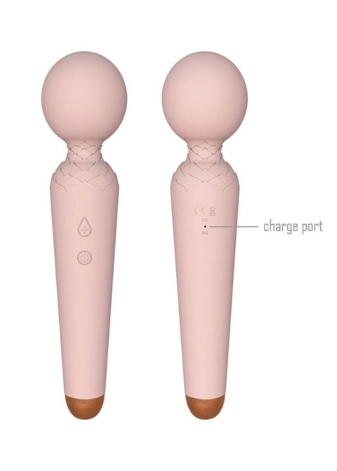 Masażer Wibracyjny Power Wand USB Ładowany 10 Trybów Beżowy