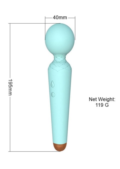 Masażer Wibracyjny Power Wand USB Ładowany 10 Trybów Fioletowy
