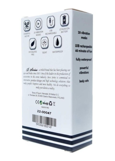 Wibrator Kulkowy USB Ładowany 20 Trybów Matowa Czerń