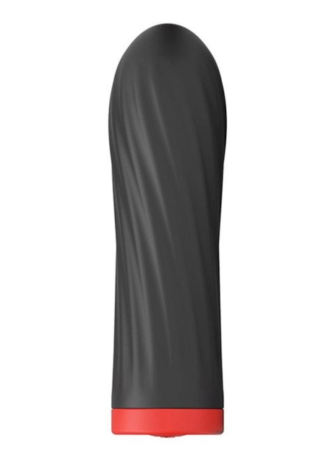 Mocny Wibrator Rotacyjny Z Medycznego Silikonu Czarny-Rechargeable Silicone Touch Vibrator