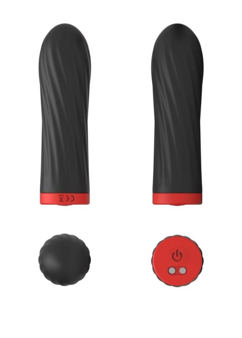 Mocny Wibrator Rotacyjny Z Medycznego Silikonu Czarny-Rechargeable Silicone Touch Vibrator