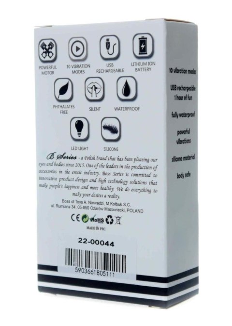 Mocny Wibrator Rotacyjny Z Medycznego Silikonu Czarny-Rechargeable Silicone Touch Vibrator