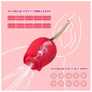 Stymulator Łechtaczki Flirting Partner USB Bezdotykowy 10 Trybów Powietrznych 10 Trybów Wibracji Magnetyczne Ładowanie