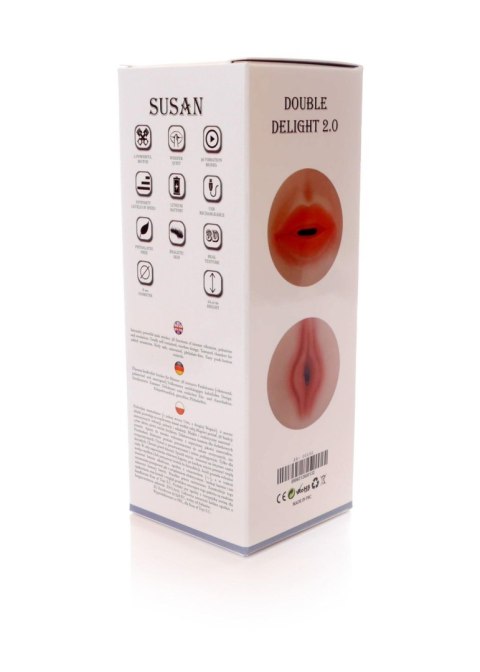 Masturbator realistyczny cielisty dwustronny SUSAN Double Delight 2.0
