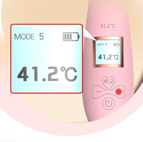 Wibrator Króliczek Elastyczny Z Podgrzewaniem I Wyświetlaczem LCD Różowy - Lilo