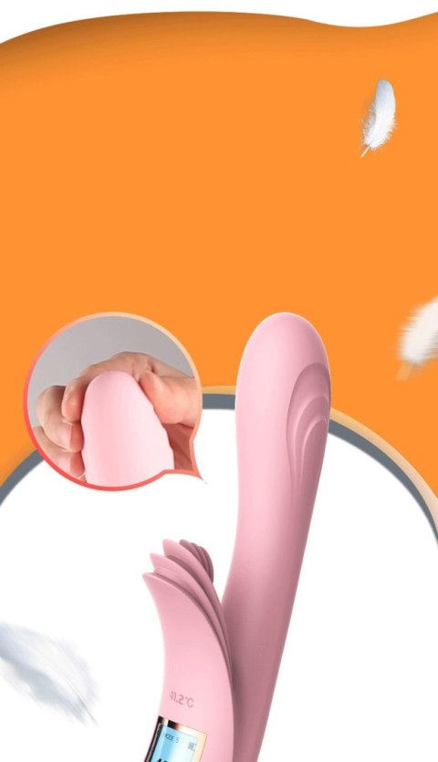 Wibrator Króliczek Elastyczny Z Podgrzewaniem I Wyświetlaczem LCD Różowy - Lilo