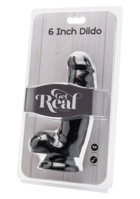 Dildo z przyssawką czarne 15cm Get Real