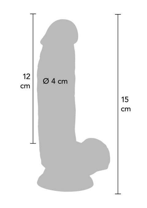 Dildo z przyssawką czarne 15cm Get Real