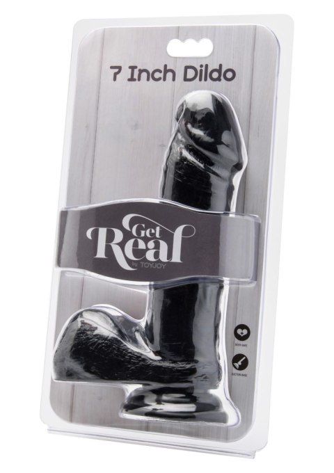 Dildo z przyssawką czarne 18cm Get Real