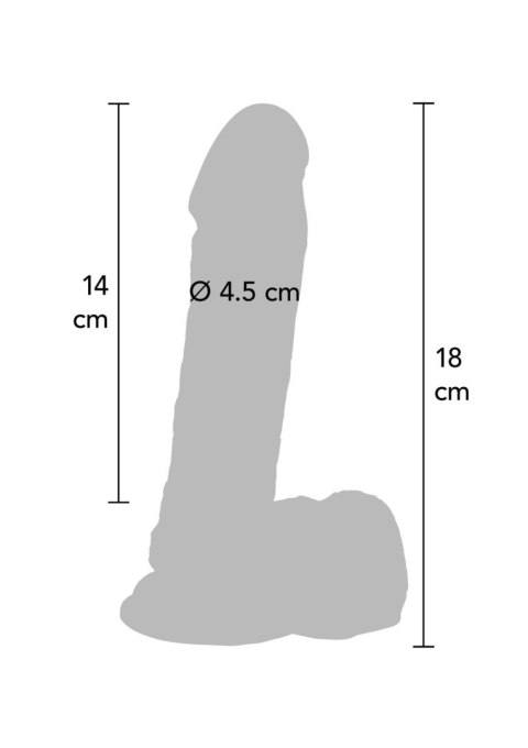Dildo z przyssawką czarne 18cm Get Real