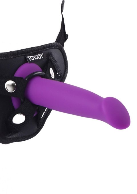 Dildo fioletowe STRAP-ON 16cm Get Real