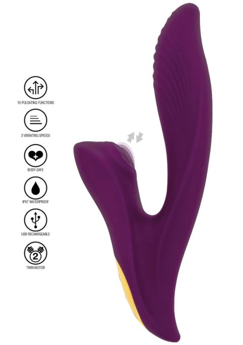 Masażer Z Technologią Stukania I Wibracjami Fioletowy - ATHENA TAPPING SENSATION VIBE PURPLE