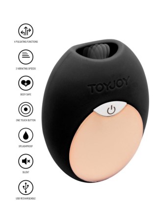 Stymulator Łechtaczki Diva Mini Tongue Black Efekt Lizania 7 Trybów USB Silikonowy TOYJOY Designer Edition