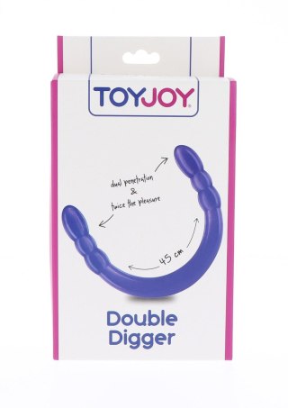 Dildo podwójne fioletowe 45cm Double Digger Dong Purple ToyJoy SCALA
