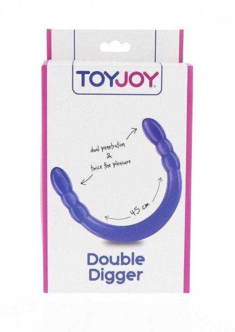 Dildo podwójne fioletowe 45cm Double Digger Dong Purple ToyJoy SCALA