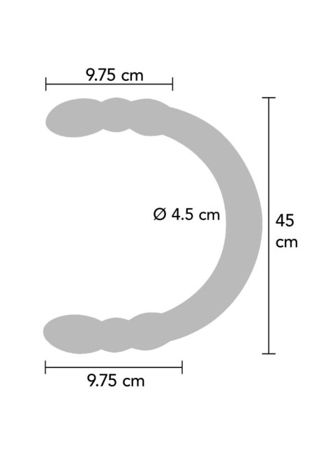 Dildo podwójne fioletowe 45cm Double Digger Dong Purple ToyJoy SCALA