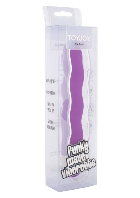 Wibrator Kompaktowy Falowany Wodoodporny Ciemnofioletowy – Funky Wave Vibrette Violet