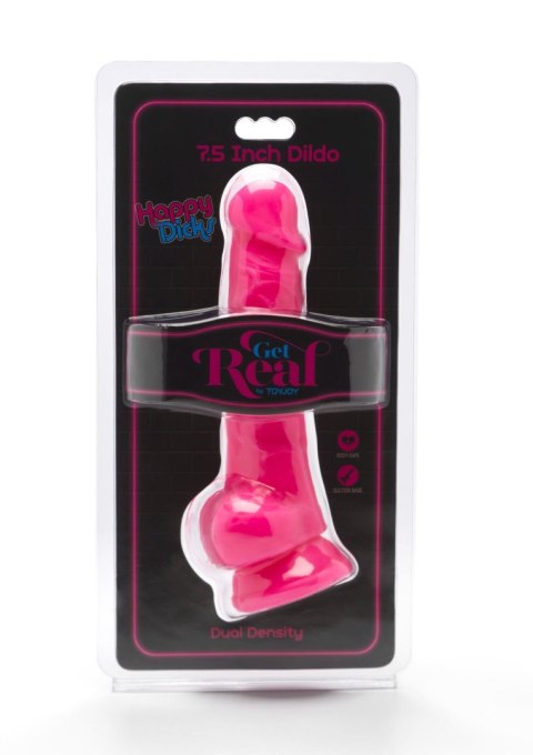 Dildo różowe 19cm Happy Dicks Dong Get Real