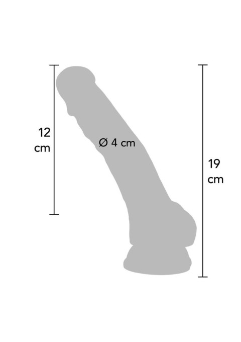 Dildo różowe 19cm Happy Dicks Dong Get Real