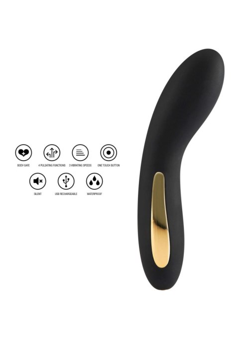 Wibrator Do Punktu G Podświetlenie LED Silikonowy Akumulatorowy Czarny - Luminate Vibrator Black
