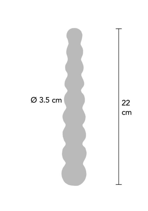 Dildo szklane kulki przeźroczyste 22cm Glass Worxx Frozen Fountain ToyJoy SCALA