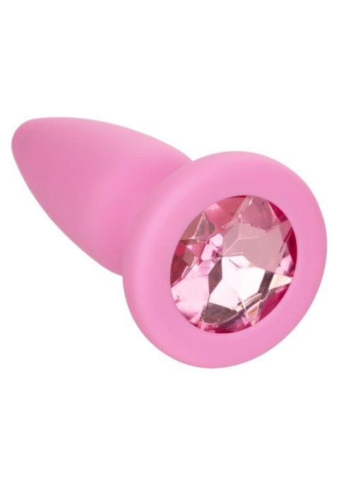 Zestaw 3 Różowych Silikonowych Korków Analnych z Kryształem – CalExotics