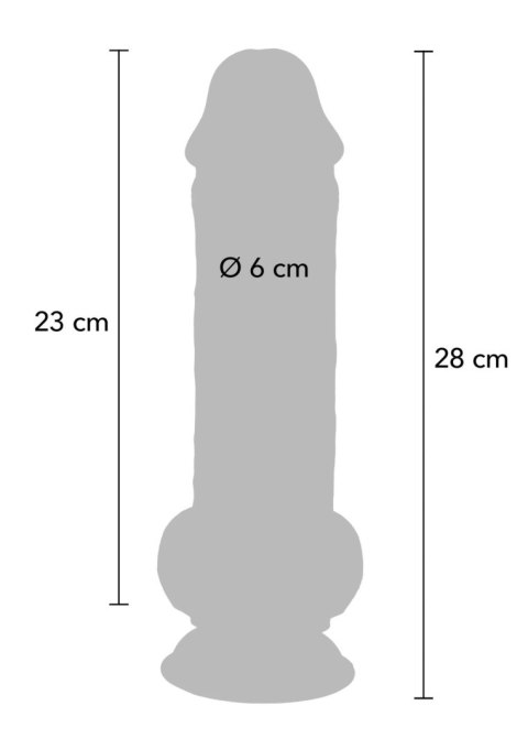 Dildo realistyczne cieliste 28cm Get Real Deluxe Dual Density Thick Dildo SCALA